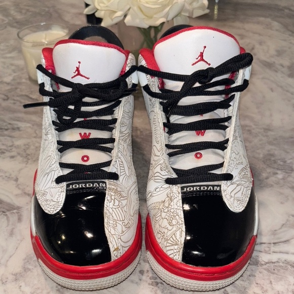 Jordan Kids Sneakers - Red, Black, White - Picture 2 of 15